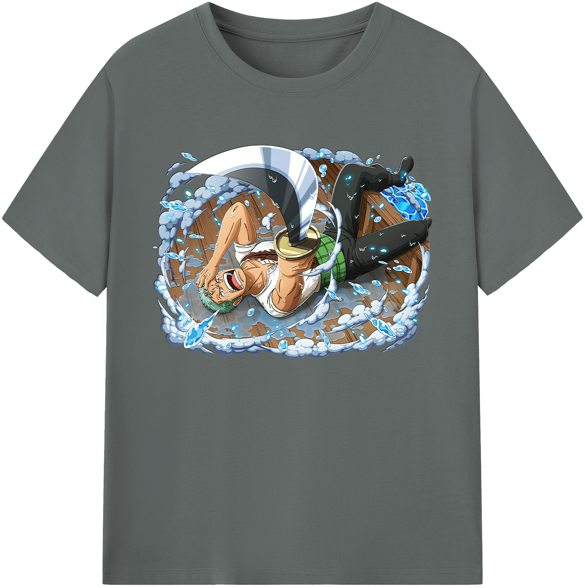 ワンピース ロロノア・ゾロ ONE PIECE Roronoa Zoro 綿100％ メンズ半袖Tシャツ｜肌触りやわらか＆通気性